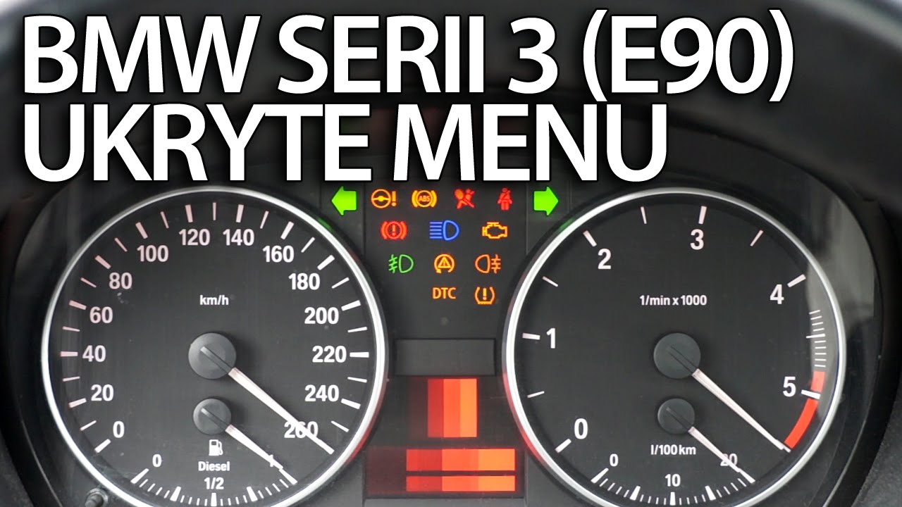 Ukryte Menu Zegarów Bmw Seria 3 (E90 E91 E92 E93) Serwisowy Tryb Testowy - Youtube