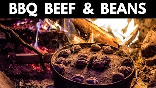 Dutch Oven BBQ Beans with Beef @JaxxDrinkwater