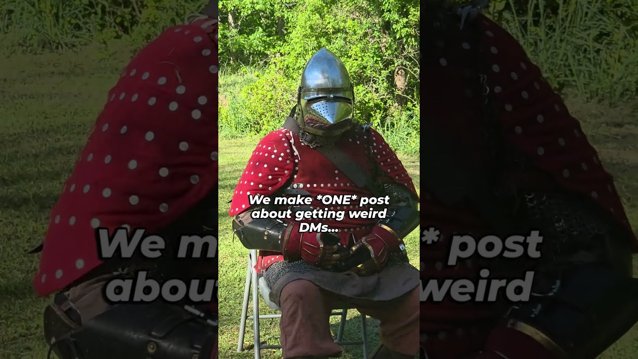 Y'all are a menace 😂#medieval #cosplay #dms #messenger #weird