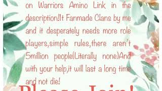 Warrior Cats Roleplay On Warriors Amino?!{OPEN}