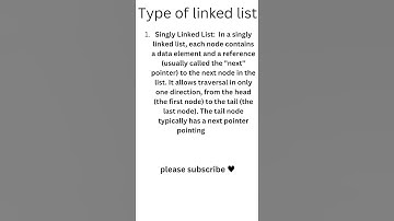 Type of linked list | single linked list #cs #datastructures #education #gate24 #gate #ml #ai