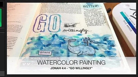 Le journal biblique artistique avec des aquarelles