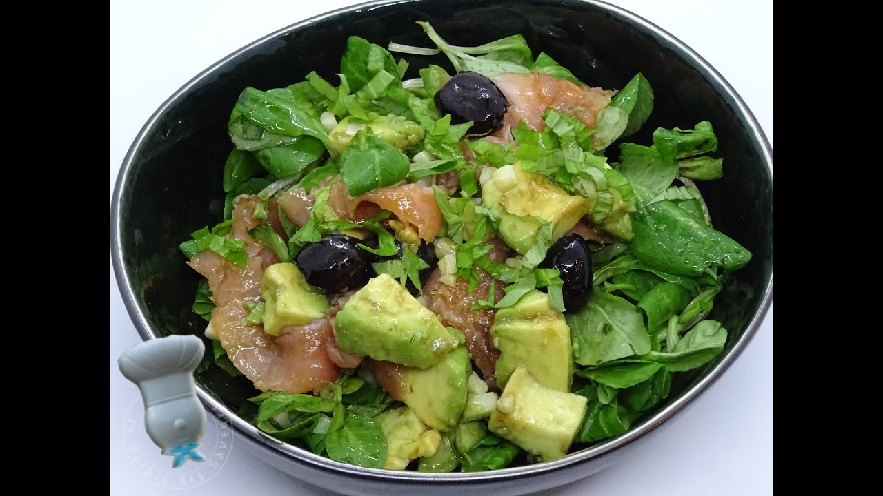 Recette de salade avocat saumon fumé