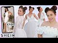 Trying On Cheap Wedding Dresses Fiance Reacts | Skin+Me | ad