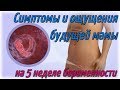 Симптомы и ощущения будущей мамы на 5 неделе беременности!