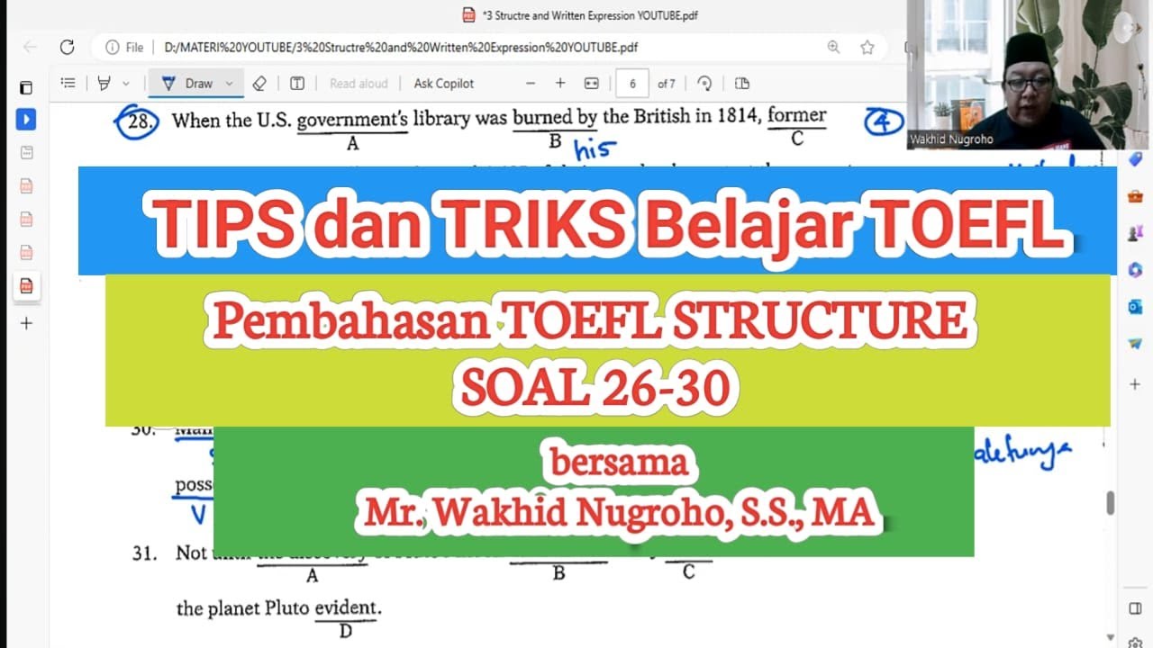 SOLUTION: Tips dan trik toefl structure and written expression - Studypool Tips dan trik toefl structure