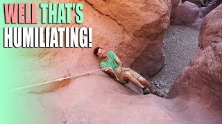 Sara's crack - or in the mountain trail is an excellent slot canyon
hike to balance rock cove at lake havasu. just watch out when it
rains! ☆want som...