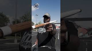 Thumb roll to catch! #byos #art #byossticks #drumline #tricks  #drumming