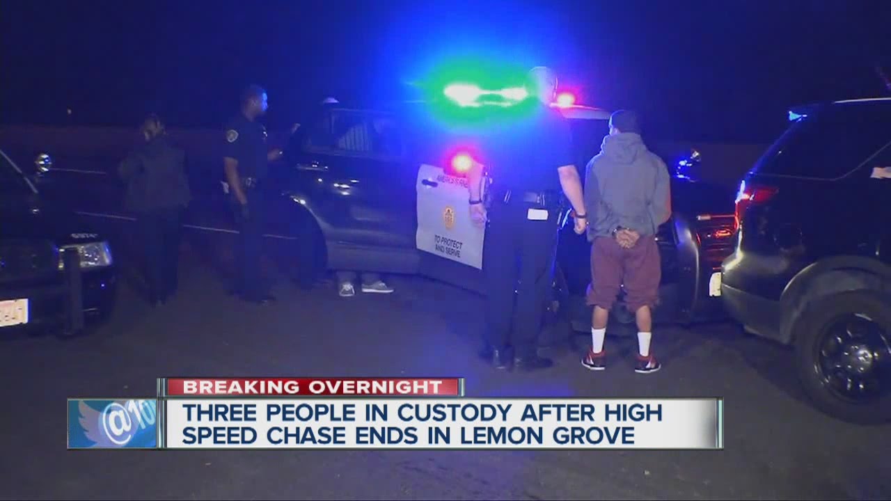 High speed chase ends in la mesa with 3 arrests youtube