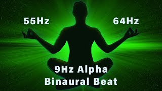 Pure Binaural Beats 9Hz Alpha | Sound Wave Therapy | Flow State for Enhanced Learning