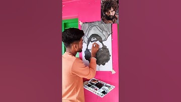 Peelings..😘 Allu Arjun 💫 Painting.. #alluarjun #pushpa #art #youtubeshorts #trending #short #shorts