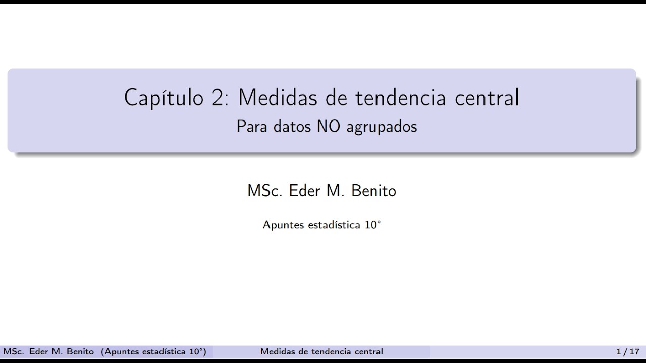 taller de repaso estadística (de taller N° 2) medidas de tendencia central datos no agrupados