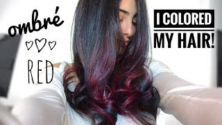 COLORING MY HAIR | RED OMBRE screenshot 5