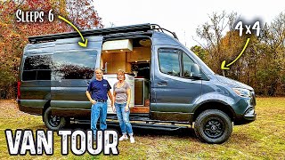 Most DETAILED Build  Rugged Exterior With Relaxing Interior Vibes | Sprinter 4x4 Camper Van