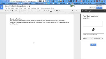 Google Docs Speech Recognition Add-On