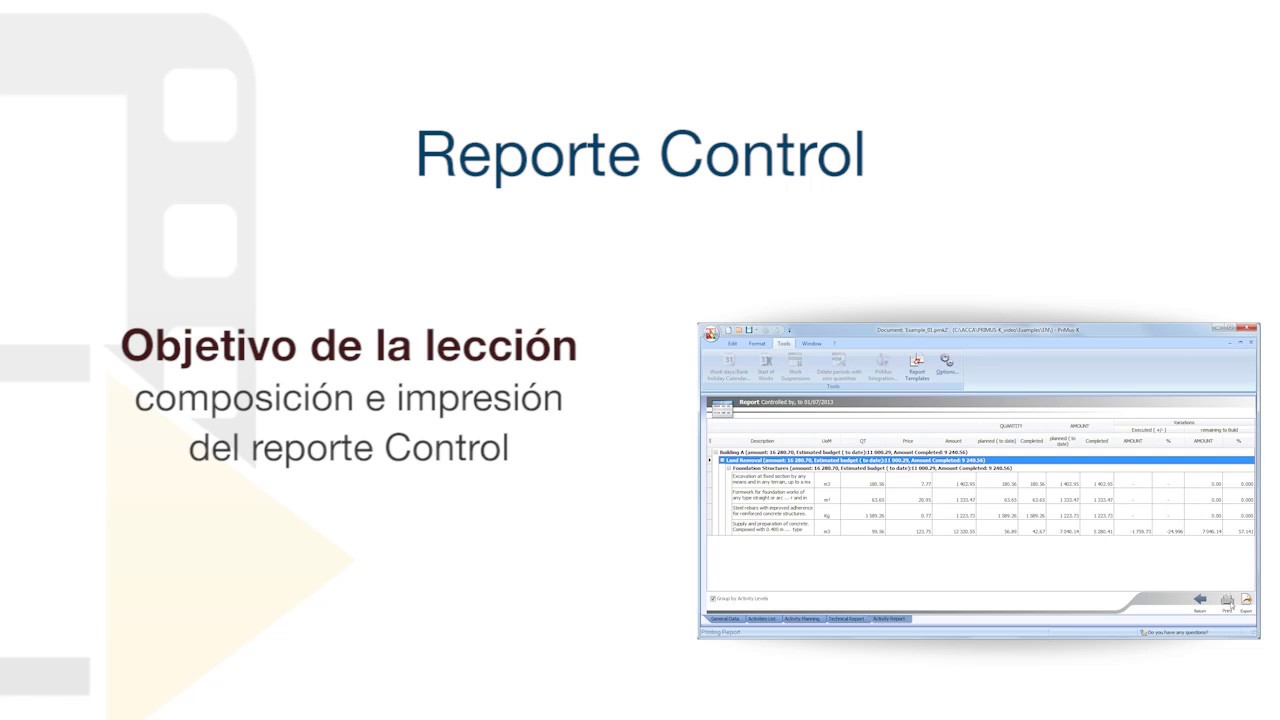 Tutorial de PriMus KRONO - Reporte Control - ACCA software - YouTube