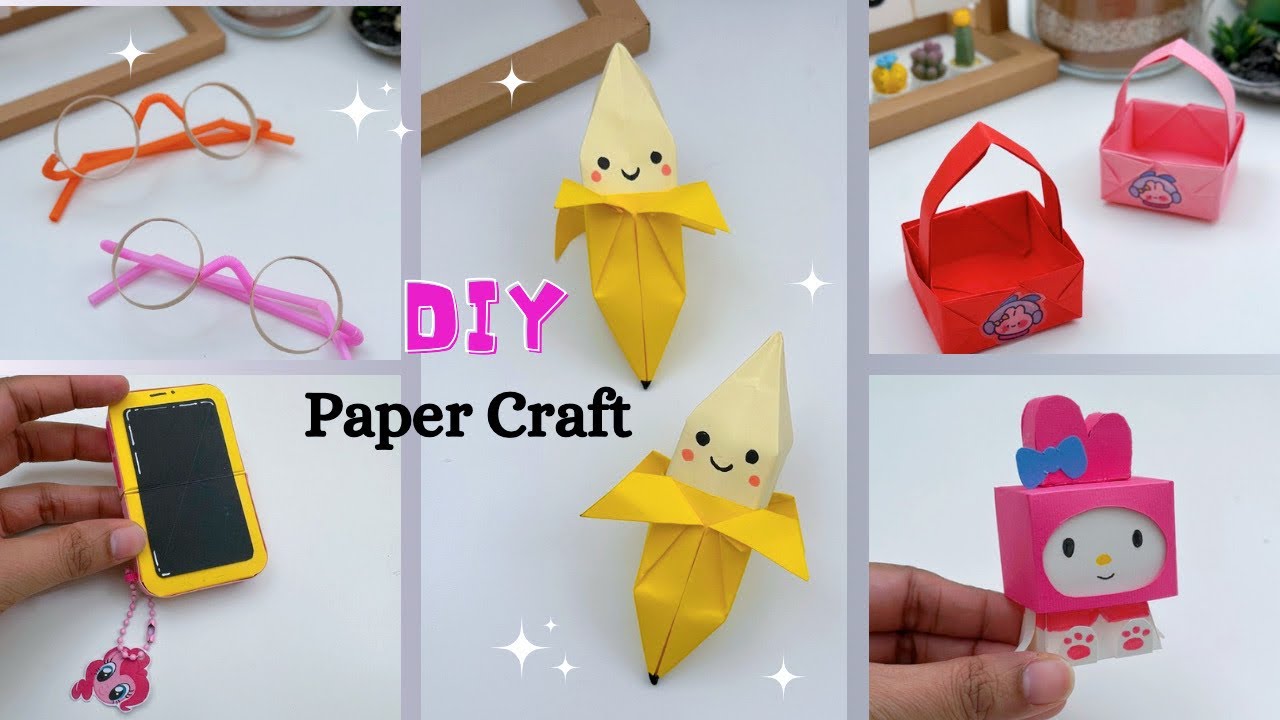 8 Easy Paper craft Ideas / paper craft / miniature craft / how to make ...