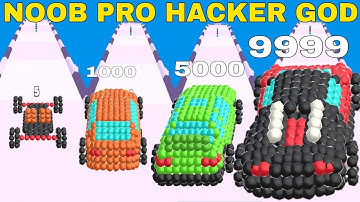 NOOB VS PRO VS HACKER VS GOD in Marble Cars