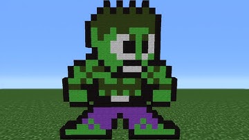 Minecraft Tutorial: How To Make Hulk (8-Bit)