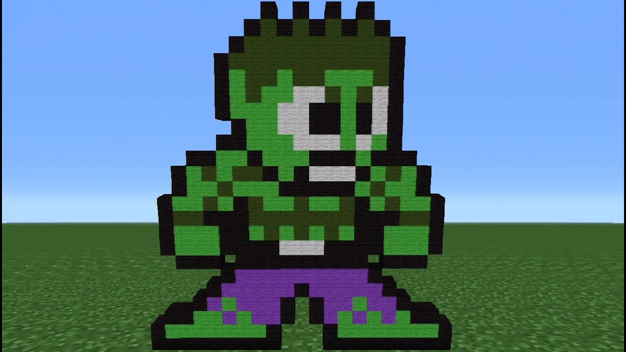 Minecraft Tutorial: How To Make Hulk (8-Bit) - YouTube