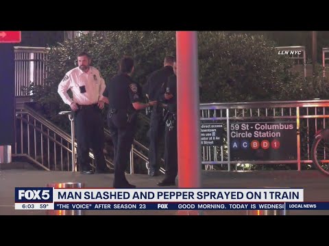 Man slashed and pepper sprayed on subway train