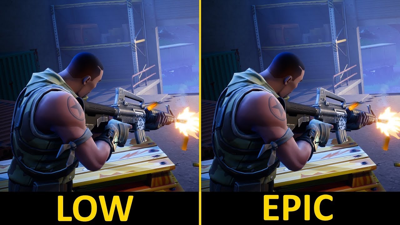 Fortnite Gtx 1050 Ti I5 7400 Low Vs Epic 1080p - 