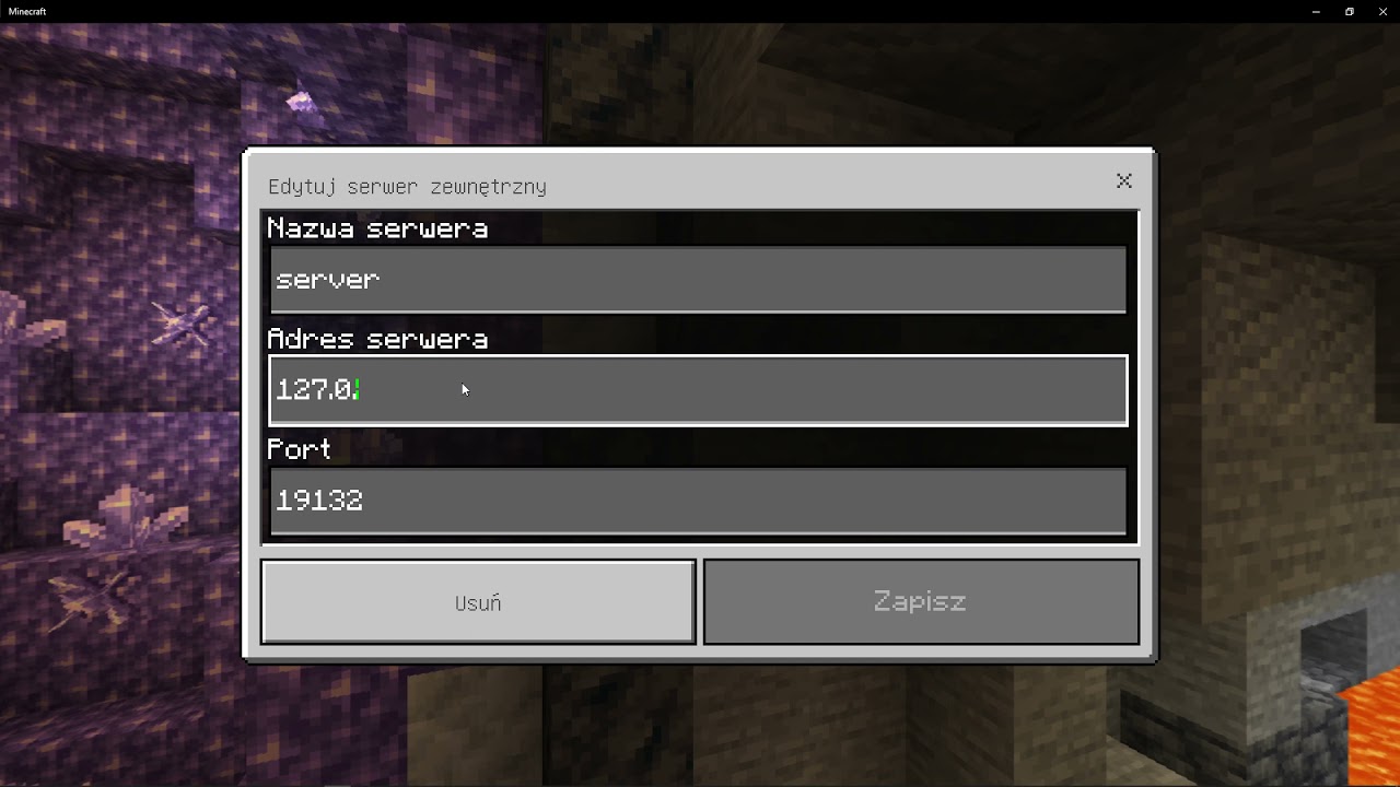 Minecraft Win 10 How the frick fix Dedicated Server LOCALHOST NAME/IP YouTube