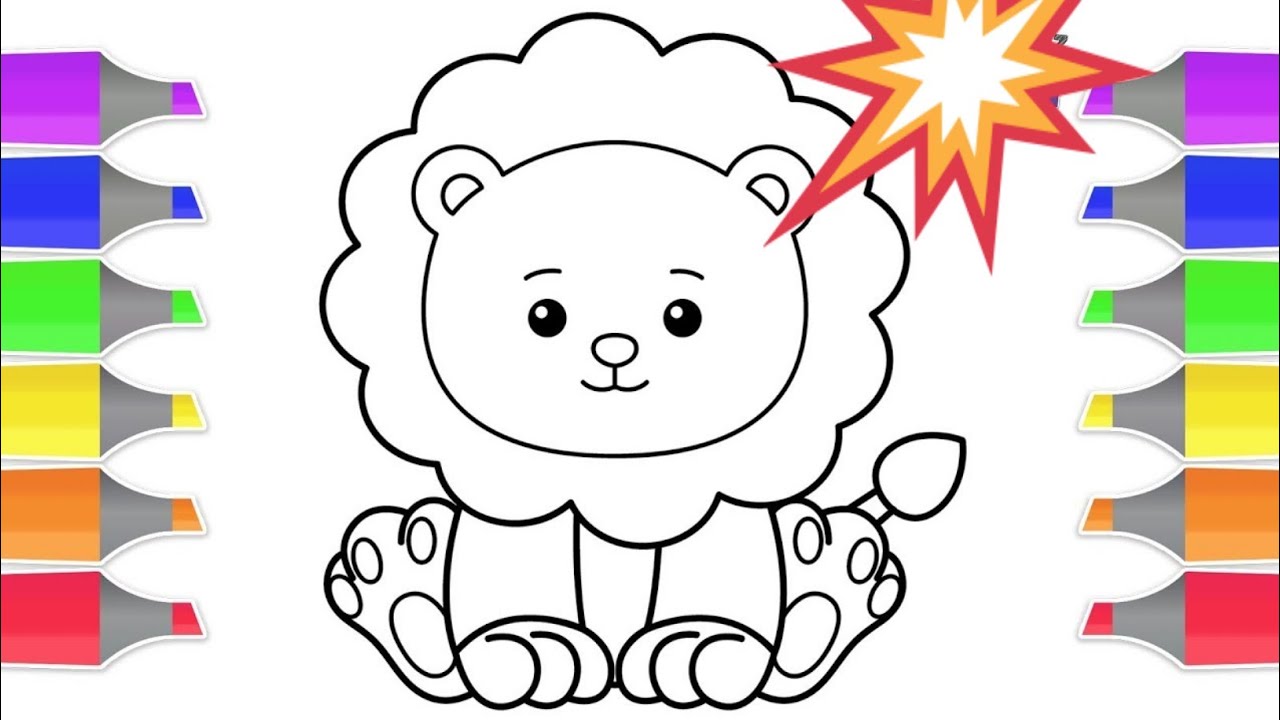 How To Draw Lion🦁 For Kids||Lion kaise banaye ||How To Draw Lion Step ...