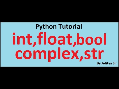 int, float, complex, str types in python - YouTube