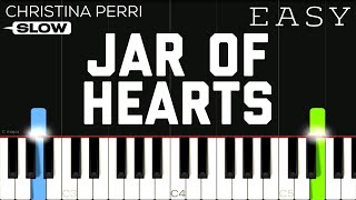 Christina Perri - Jar Of Hearts | SLOW EASY Piano Tutorial