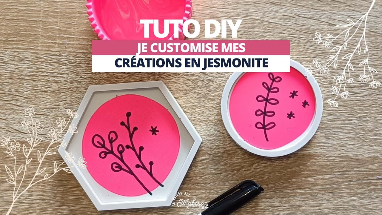 Tuto DIY : Je customise ma Jesmonite - Idée Cadeau Noël - YouTube