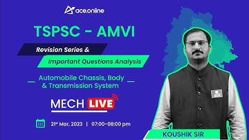 TSPSC- AMVI Automobile Chassis, Body & Transmission System, Revision Series & Imp Ques | ACE Online