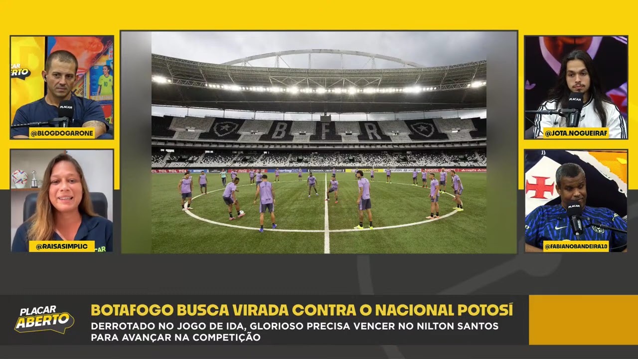 BOTAFOGO BUSCA VIRADA CONTRA NACIONAL POTOSÍ NA PRÉ LIBERTADORES | Corte do Placar Aberto