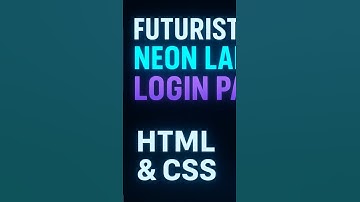 💻 how to make a website|futuristic login page 📈