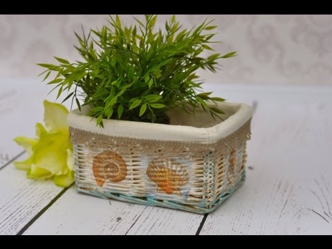 Decoupage tutorial -  how to decorate wicker basket