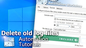 How to delete the old log files automatically? · Tutorial · Automation Workshop for Windows
