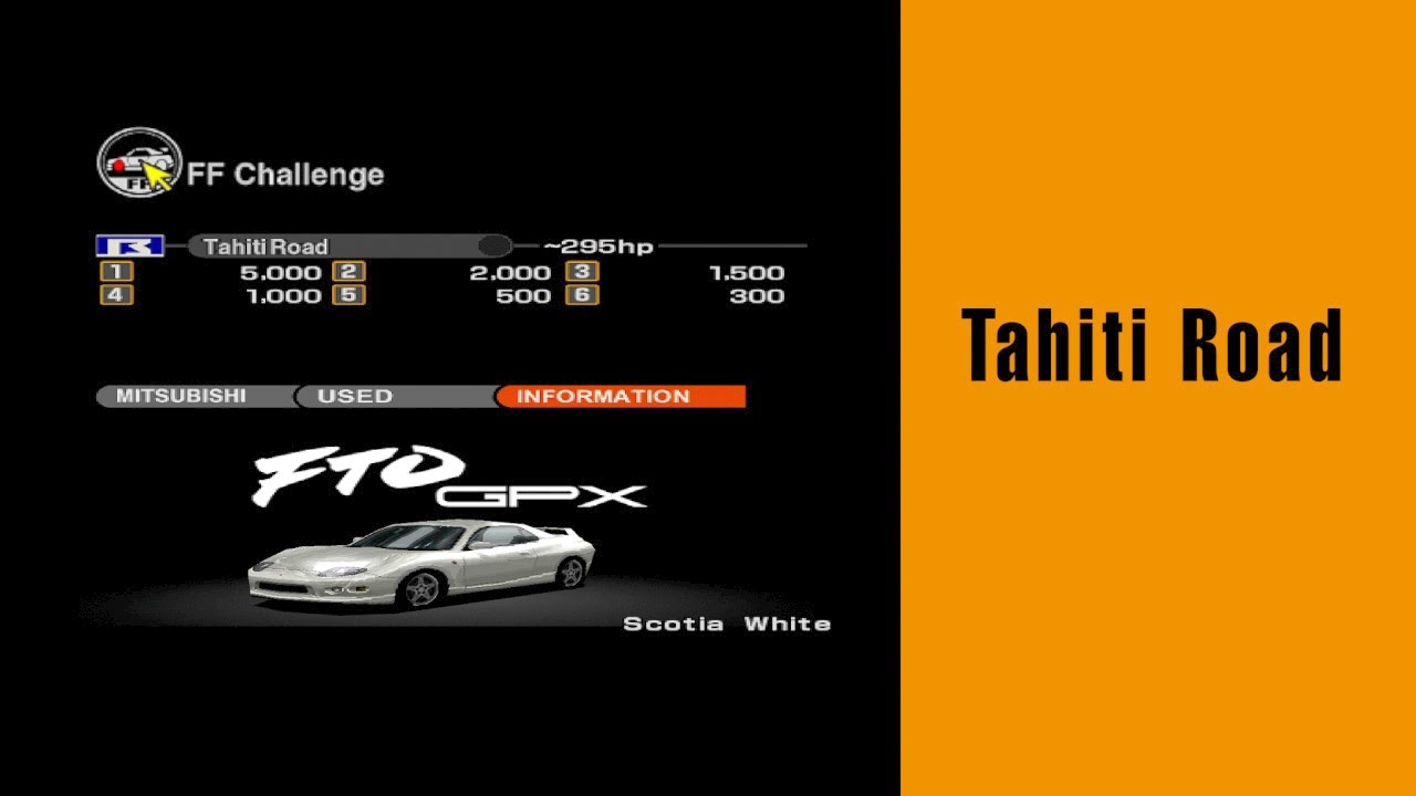 Gran Turismo 2 (Playstation) The FF Challenge Tahiti Road YouTube