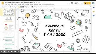 6th Grade Math Lesson 5/11/20 Review Chapter 13 - Explained