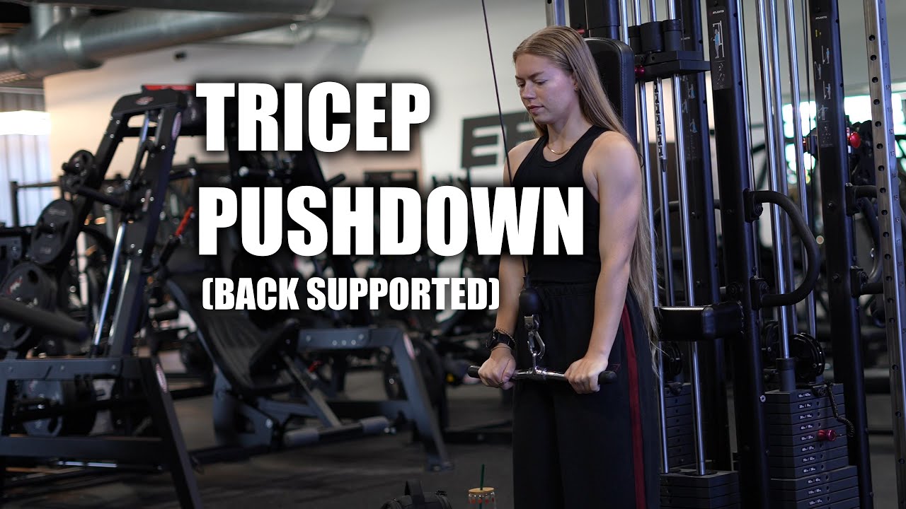 Tricep Pushdown (Back Supported) - YouTube
