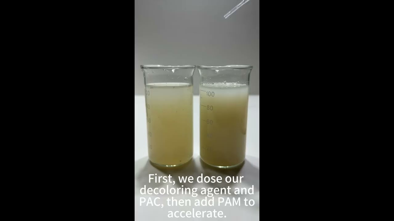 Paper Mill Wastewater Treatment — Decoloring Agent + PAC + PAM