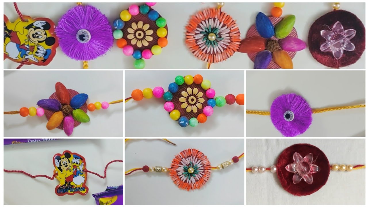 6 DIY Rakhi making Ideas with waste materials Rakhi making for Kids