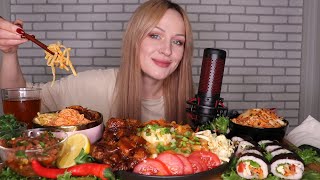 Mukbang | Токпокки, Кимчи, Кимпаб, Тушеная Свинина, Говядина, Закуски | Korean Food Не Asmr