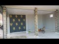 Wall Stencil Painting, घर में स्वयं स्टैंसिल पेंट कैसे करें। Living Room Art, Wall Design, Stencil