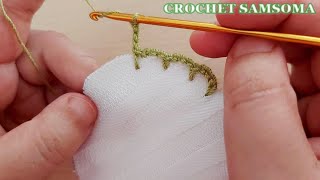 ستبهركم النتيجة  دمج الكروشيه مع قطعة قماش لعمل مشروع مربح فقط ببواقي الخيوط  ️ Super Easy Crochet