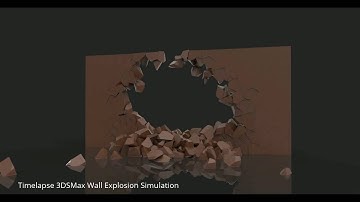 3DSMax TimeLapse Wall Explosion Simulation