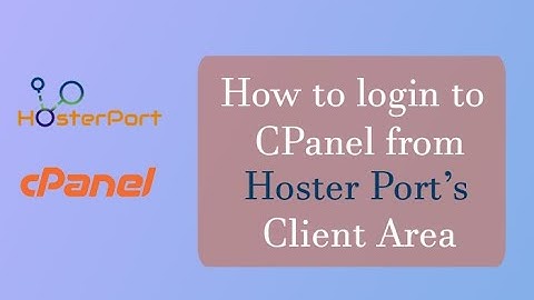 Hoster Port | How to login to Cpanel from Client Area | 2020
