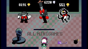 (Deltarune Chapter 4) All Mike minigames (gold, plat, gold) + micheal bomb