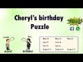 Cheryl's Birthday Puzzle || Brilliant Viral Puzzle on Facebook and WhatsApp