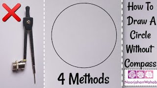 How to draw perfect circles without compass - 4 Methods // amazing circle drawing tricks for Kids screenshot 5