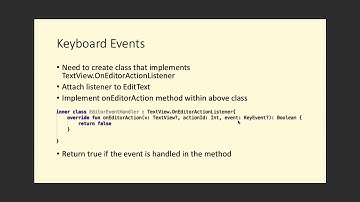 CO5225 Android / Kotlin Lecture 6 - Keyboard handling, RecyclerView drag/swipe